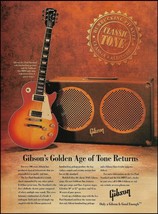 Gibson Les Paul Standard guitar &amp; Goldtone GA amp advertisement 8 x 11 ad print - £3.31 GBP