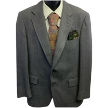 Austin Reed Mens Two Button Sport Coat Gray Stripe Winsor Cloth Single Vent - £18.57 GBP