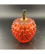 Vintage Viking Rainbow Art Glass Apple/Strawberry Hobnail Fruit Paperweight - $46.75