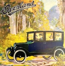 Willys Knight 1920 Overland Sedan Lost Advertisement Automobilia Lithograph HM1C - £47.40 GBP