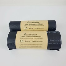 Green Elephant Portable Toilet Replacement Bags 100% Biodegradable 2 Rol... - £22.36 GBP