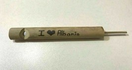 NEW ALBANIA WOOD TOY FLUTE-CANNULA-BLOWPIPE-FOLK MUSICAL INSTRUMENT-CHIL... - £9.28 GBP