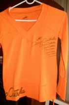 Doo Australia Juniors Orange Long Sleeve cotton &quot;v&quot; neckline shirt S - $8.00
