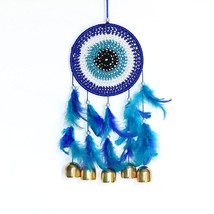 Metal,Bell,Feather, Bead, Thread Wind Chime Dream Catcher(30 cm x 13 cm)... - $22.76