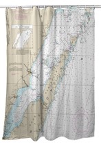 Betsy Drake Door County, Green Bay, WI Nautical Map Shower Curtain - £87.04 GBP