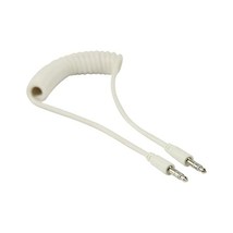 Valueline 1.00 m Coiled Stereo Audio Cable - White  - $15.00