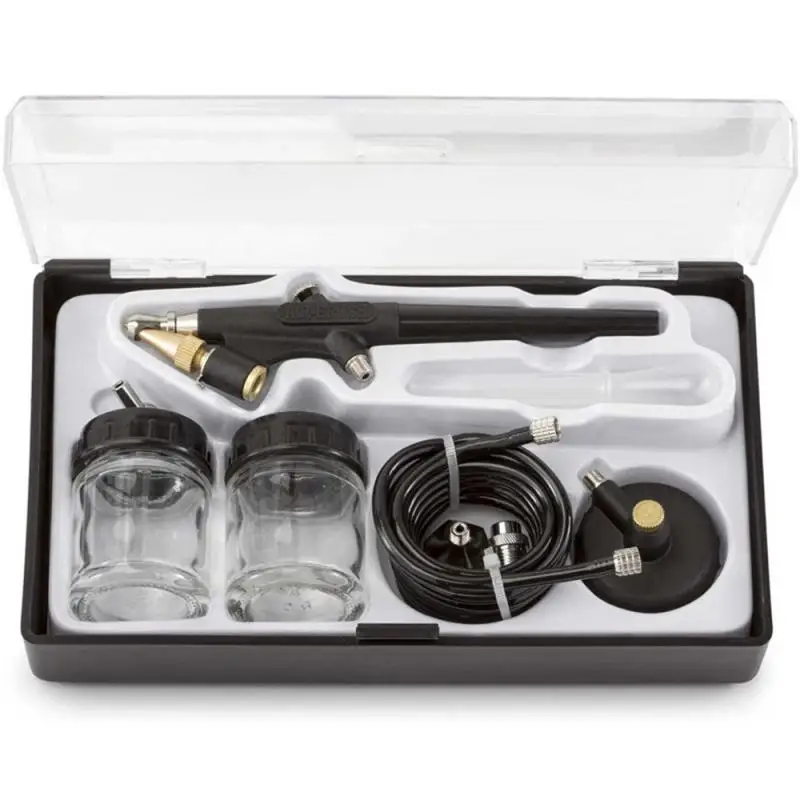 0.8mm Single Action Air Brush Set Versatility Lower Pot Type Car Paint S... - $151.95 CAD