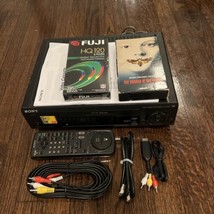 Sony SLV-675HF VHS Player Recorder Black Hi-Fi HDMI Adapter remote Manua... - $89.96