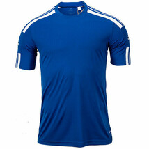 adidas Squadra 21 Jersey Men&#39;s Soccer T-Shirts Tee Top Blue Asia-Fit NWT... - $32.31