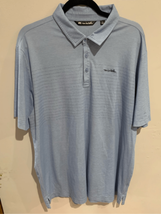 TRAVIS MATHEW Golf Polo Shirt-XLarge Blue Pima Cotton S/S Performance EUC - £6.91 GBP