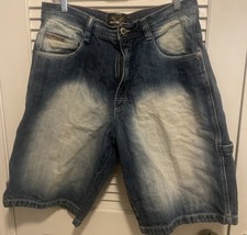 Vintage AVIREX Shorts Men 34 Jean Denim Jorts Y2K Streetwear Wide Leg Baggy - $30.00