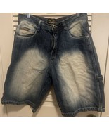 Vintage AVIREX Shorts Men 34 Jean Denim Jorts Y2K Streetwear Wide Leg Baggy - $41.03 CAD