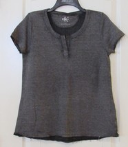 CK Calvin Klein Jeans Short Slv V-neck Top Charcoal Women s Sz S-XL NWT ... - $267.44 MXN