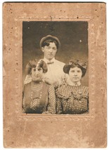 Small Cabinet Photo Three Teens, Boy and two girls - 1880-1892 - £5.37 GBP