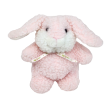 6" Vintage 1992 Gund Pink Baby Bunny Rabbit Stuffed Animal Plush Toy W/ Bow - £29.57 GBP