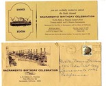 Sacramento Birthday Celebration 1968 Invitation &amp; 1939 Steamer Race Tickets - $67.32