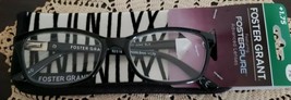 FOSTER GRANT~FOSTER PURE~READING GLASSES~LO1117~BLACK~JULES~+1.75~NWT~A15 - £17.89 GBP