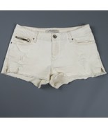 MAVI Off White Cream Distressed Cutoff Frayed denim jean shorts Size 27 ... - $23.60