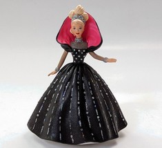 Hallmark Keepsake Holiday Barbie Doll 1998 Christmas Ornament black dress - £11.80 GBP