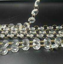 10m/33ft Crystal Garland Strand 14mm Octagon Bead Wedding Christmas Part... - £23.11 GBP