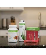 Herbalife Peach Tea 3.6 oz + Original Aloe Pint+30 Pomegranate LiftOff S... - $222.30 CAD