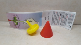 Maraja - Art 91 Spinning top - red base &amp; yellow top + paper (Promotoys)  - $1.50