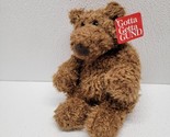 Vintage Gund Schlepp Curly Hairy Fuzzy Brown Teddy Bear Plush 7&quot; - £19.76 GBP