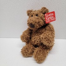Vintage Gund Schlepp Curly Hairy Fuzzy Brown Teddy Bear Plush 7&quot; - £19.67 GBP