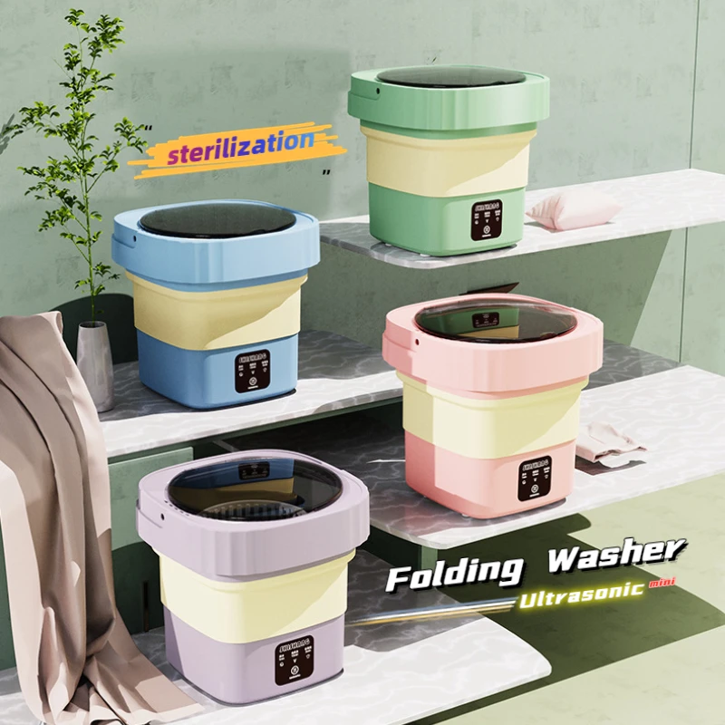 New Mini Folding Washing Machine Portable Student Dormitory Small Socks - $152.56+