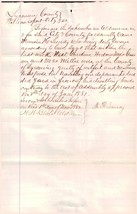 1889 Handwritten Court Document Lycoming County PA Cassidy V Gardener Mi... - $39.12