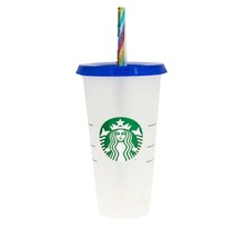 Starbucks Confetti Color Changing Rainbow Summer Reusable Acrylic Cold Cup 24 oz - £20.01 GBP