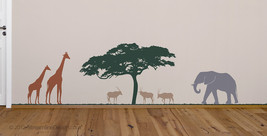 Wild Animals of the Savanna Vinyl Wall Art Decor - £22.71 GBP