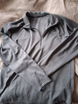 Patagonia Capilene Base Layer Polartec Long Sleeve Shirt M Gray 1/4 Zip ... - $25.00