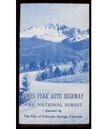 Vintage PIKES PEAK AUTO HIGHWAY - PIKE NATIONAL FOREST Colorado Travel B... - $12.32 CAD