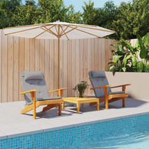 Adirondack Chair Cushions 2 pcs Gray Oxford Fabric - $2,374.45 MXN