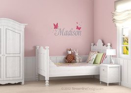 Personalized Name with Butterflies Vinyl Wall Art - $11.95