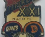 Vintage Starline Super Bowl 21 XXI Pin 1987 Giants 39 Broncos 20 - $7.97