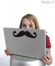 Mondo Mustache Vinyl Laptop Art. 6 Styles To Choose From. FREE SHIPPING - £3.10 GBP