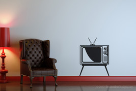 Retro Television TV Set Vinyl Wall Art Decor - £15.67 GBP