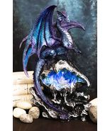 Ebros Aqua Dragon Fossil Cave Crystal Guardian LED Night Light Figurine ... - €60,10 EUR