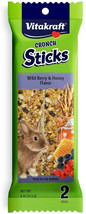 [Pack of 4] Vitakraft Wild Berry and Honey Flavor Crunch Sticks 2 count - £32.30 GBP