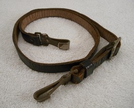 WWII German tunic WW1 dress leather brown belt political RZM cross strap - $107.79