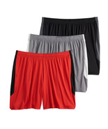 3-Pack, New, Men&#39;s Dry Tek Shorts 9&quot; - Red Black Gray White - Large Tall... - $560.13 MXN