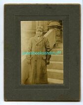 CABINET CARD Man with heavy coat gloves and hat * Chauffeur? - $7.00
