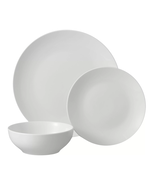 Mainstays Glazed White Stoneware Dinnerware Set, 12-Pieces - €25,42 EUR