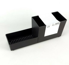 IKEA Rinnig Kitchen Utensil Rack Plastic 3 Compartments Black 12&quot; Home K... - $14.84
