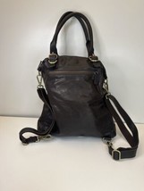 S.U. London Leather Backpack Large Hand Bag Sanghera Umani Velvet Inside  - £17.15 GBP