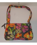 Vera Bradley Jazzy Blooms Shoulder Bag Purse Floral Orange Green - $456.57 MXN