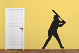 Life Size Baseball Batter Vinyl Wall Art - £26.75 GBP
