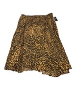 Ralph Lauren Womens 18 Midi Skirt Pleated Ocelot Print Georgette Lined L... - $62.08 CAD